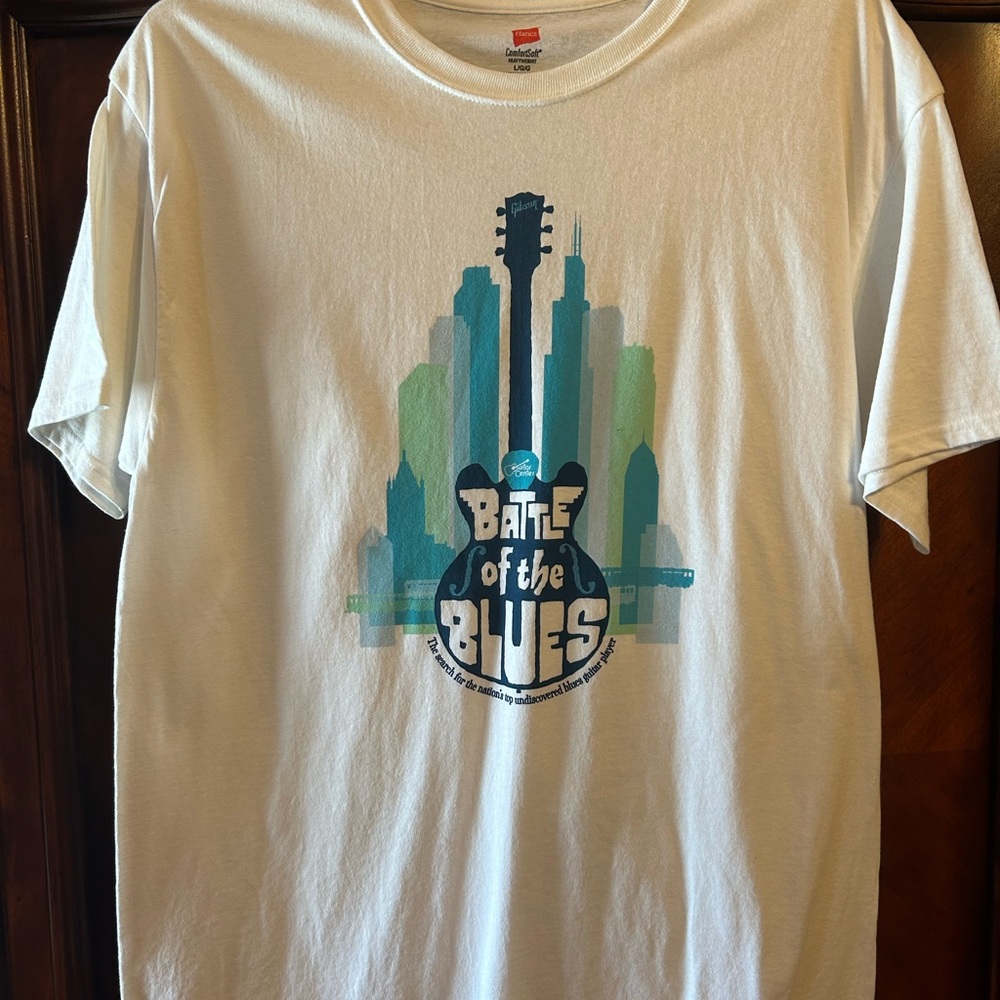 Guitar Center Battle of the Blues Hanes ComfortSoft Heavyweight T-Shirt in Cream